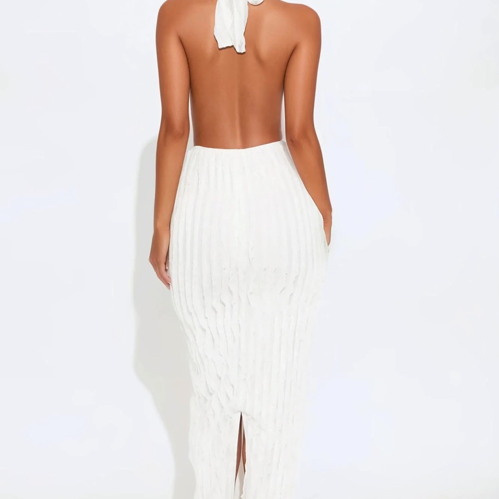 Fashion Nova White Backless Dress